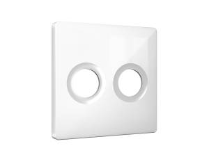 Лицевая панель для двойной TV розетки Ambrella Volt Alfa AP1133 белый глянец