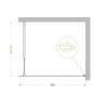 Душевая перегородка BelBagno KRAFT-L-1-110-C-NERO стекло прозрачное, профиль черный, 110x195 фото 4
