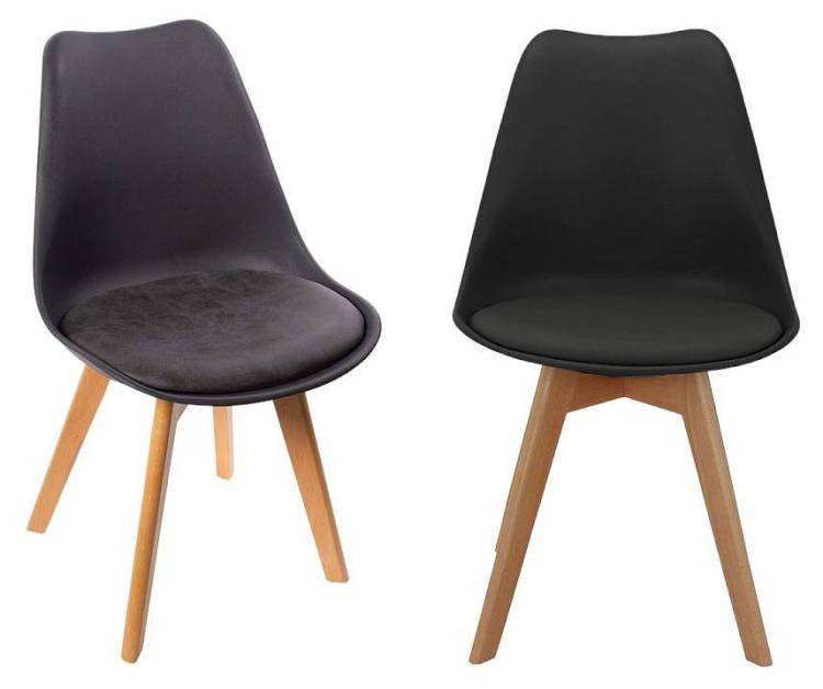 Комплект стульев Bradex Home Eames Bon FR 0024P черный 2 шт.