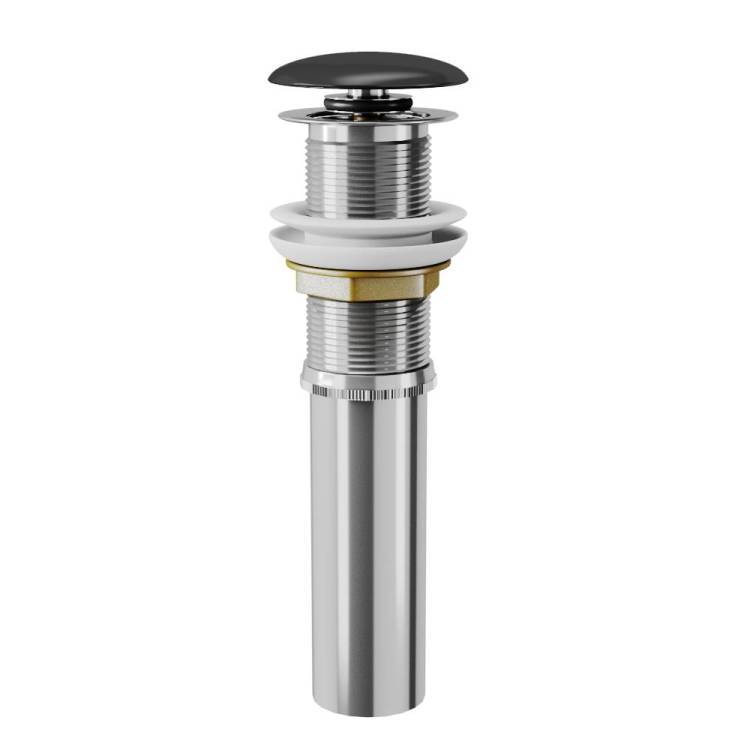 Донный клапан для раковины D&K DC9025 1/4" клик-клак черная крышка