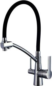 Смеситель для кухни Savol S-L1805L-01 с гибким изливом