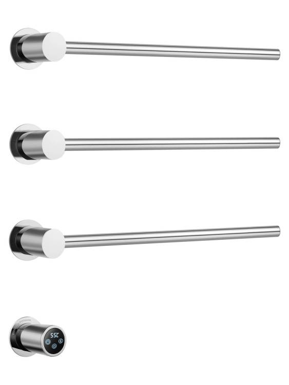 Полотенцесушитель электрический Wonzon & Woghand WW-AL313-CR встраиваемый, хром