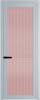 Межкомнатная дверь Profil Doors 1 AGP цвет профиля Серебро, стекло безопасное 6 мм мору розовое 800x2000