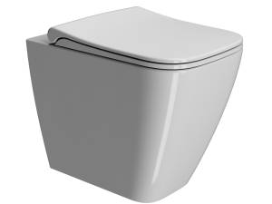 Унитаз приставной GSI Nubes 961011 безободковый, сиденье микролифт, белый