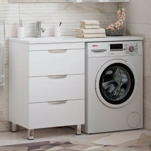 Тумба с раковиной Corozo Алиот 120 под стиральную машину