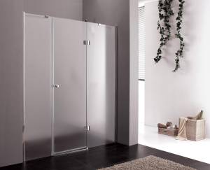 Душевая дверь в нишу Cezares VERONA-W-B-13-30+60/60-P-Cr-R профиль хром, стекло матовое, 150x195