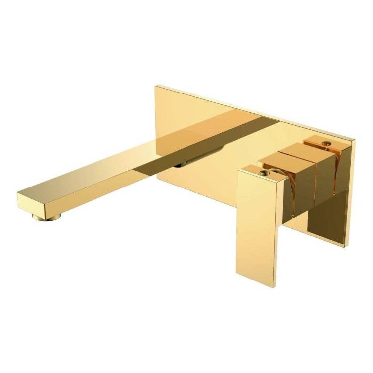 Смеситель для раковины Boheme Qubic 475-G Gold