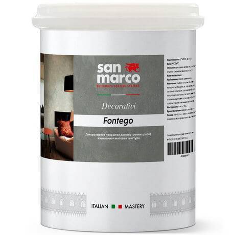 Декоративное покрытие San Marco Fontego база Argento 1 л