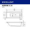 Акриловая ванна Excellent Aurum Slim WAEX.AUR18WHS 180x80, без каркаса фото 4