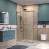 Душевой уголок BelBagno SOFT_CLOSE-2-AH-1-130/100-C-GM профиль оружейная сталь, стекло прозрачное, 130x100x200 фото 3