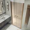 Душевая дверь в нишу MaybahGlass MGD-428-2 профиль бронза, стекло бронза матовая, 1980x1200 фото 2