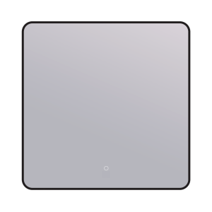 Зеркало DQ Hamburg (Гамбург) DQMHAM8080BLKLT с LED подсветкой, черный, 80x80 см