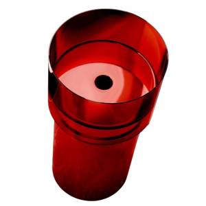 Раковина с пьедесталом Abber Kristall AT2701Rubin прозрачная, 45 см, красная