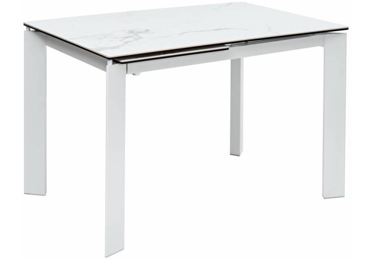 Стол Woodville Corner 518853 matte statuario белый мрамор матовый/белый 120(170)x80x76
