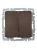 Выключатель 2-клавишный проходной IEK Brite BR-V22-0-10-K45 темная бронза фото 2