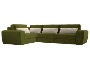 Диван угловой Лига Диванов Лига-008 Long 118748L зеленый, бежевый, левый