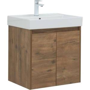 Тумба с раковиной Aquanet Nova Lite 60 дуб рустикальный, с дверками