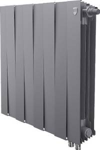 Радиатор биметаллический Royal Thermo Piano Forte 500 VDR silver satin, 8 секций, серебристый
