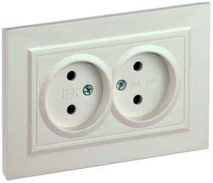 Розетка 2-местная IEK Brite BR-R20-10-K36-F жемчуг