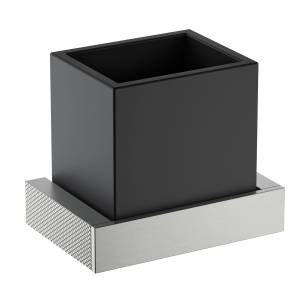 Стакан Timo Caisa 91031/13 настенный, никель, черный