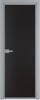 Межкомнатная дверь Profil Doors 1 AX цвет профиля Серебро, стекло безопасное 6 мм монохром черный 600x2000