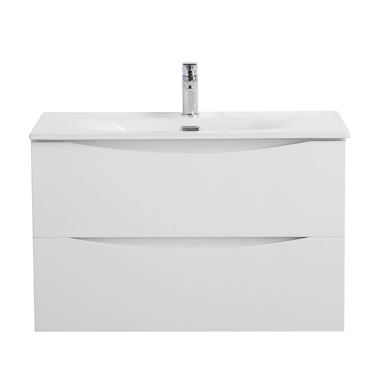Тумба под раковину BelBagno MARINO-CER-MINI-800-2C-SO-BL-P подвесная, Bianco Lucido, 79.6x39