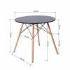 Стол обеденный Stool Group Eames DSW CHAD BLACK круглый черный 80x72 D=80 фото 6