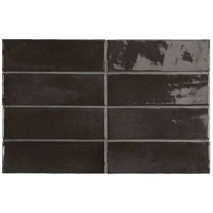 Керамическая плитка Equipe Coco 27991 Black Hat Glossy 5x15