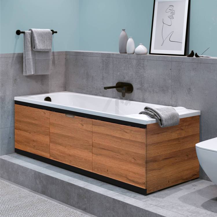 Экран под ванну Alavann Rita Black ALV1198002 коричневый, 174x7.2