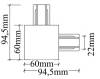 Соединитель L-образный Crystal Lux CLT 0.2211 03 WH фото 2