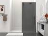 Душевая перегородка Vincea Walk in HS VSW-1HS100GFB профиль черный, стекло матовое тонированное, 100x200 фото 2