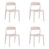 Набор из 4 стульев Stool Group Moris SL-7089 cream 90574 X4 нежно-розовый, пластик