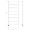 Полотенцесушитель электрический Secado Комано 4673739251966 Grado 120x60, L, черный матовый фото 2