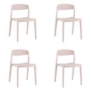 Набор из 4 стульев Stool Group Moris SL-7089 cream 90574 X4 нежно-розовый, пластик