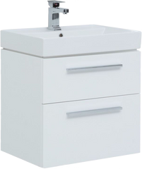 Тумба для комплекта Aquanet Nova 60 2 ящика, белый глянец