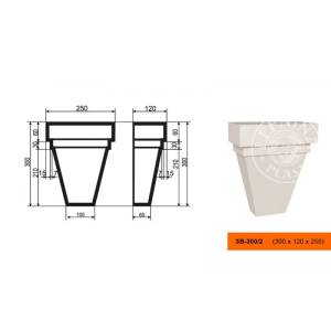 Замок LepninaPlast ЗВ-300/2 25x12x30