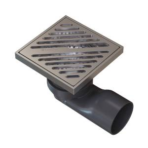 Душевой трап Knotlor Шторм SDSL100BS матовая сталь, 10x10 см