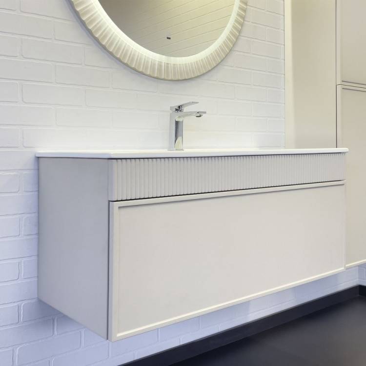 Тумба с раковиной Comforty Мадрид 100 00-00017880 подвесная, серый шелк