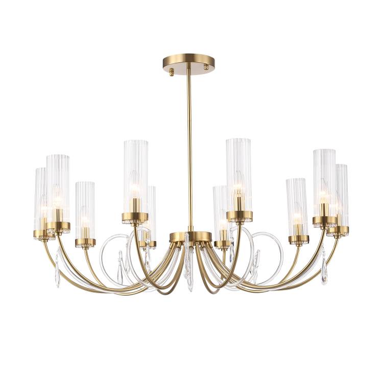 Большая хрустальная люстра на штанге ST Luce Иллюмиа SL1400.303.10