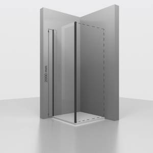 Душевая перегородка RGW Z-050-3B 352205309-14 Черный 90x200