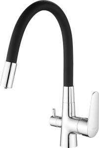 Смеситель для кухни ESKO Coral CL 03 B хром, черный, с гибким изливом