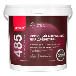 Кроющий антисептик для древесины Neomid горький шоколад 0.75 л