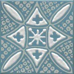 Декор Kerama Marazzi Бахия KMD3STA020GN 2 Бирюзовый Глянцевый 9.8x9.8