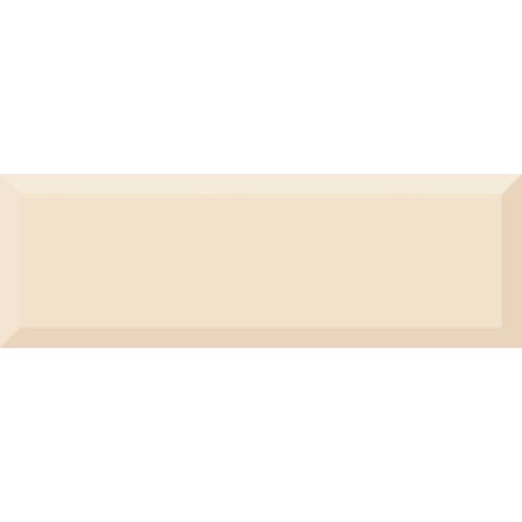 Керамическая плитка Absolut Keramika Monocolor Biselado Brillo Crema 10x30