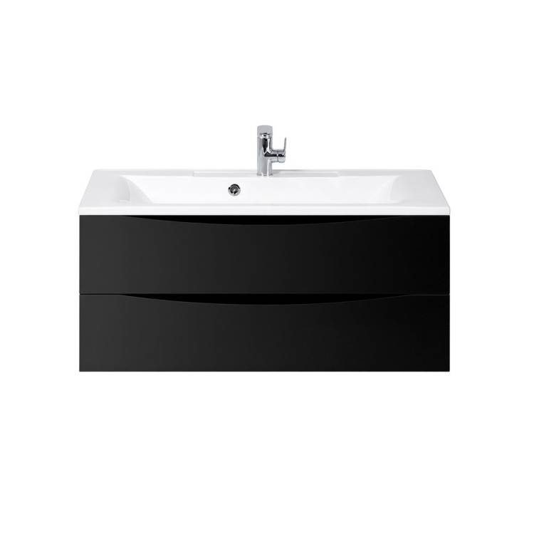 Тумба с раковиной BelBagno Marino 100 nero lucido