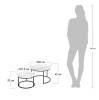 Набор из 2 журнальных столов Bradex Home Tango RF 0375 черный мрамор фото 5