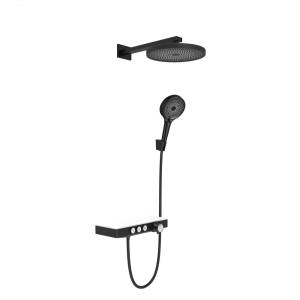 Душевой комплект Berges Wasserhaus Morans 75004 с изливом и термостатом, черный матовый