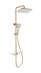 Душевая стойка Wonzon & Woghand WW-B3098-A-BG с термостатом, золото