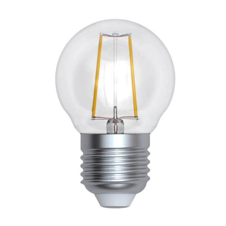 Лампа светодиодная филаментная Uniel LED-G45-9W/3000K/E27/CL PLS02WH