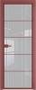 Межкомнатная дверь Profil Doors 5 AX цвет профиля Красный антрацит, стекло безопасное 6 мм страйп 800x2000